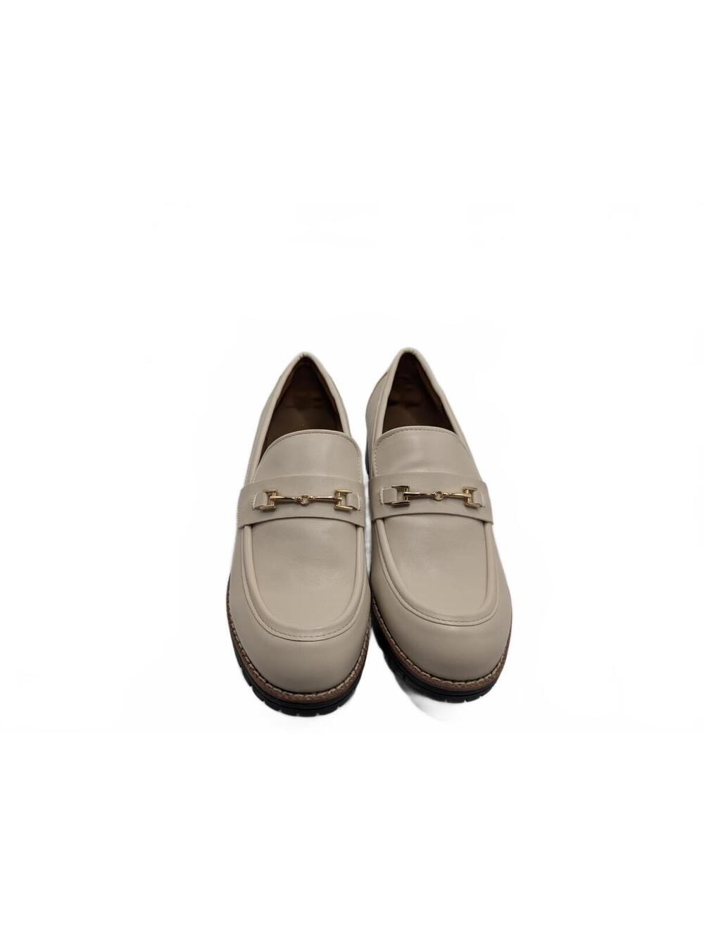 Dream Pairs Women's Cream Chunky Slip-On Loafers Size 11
